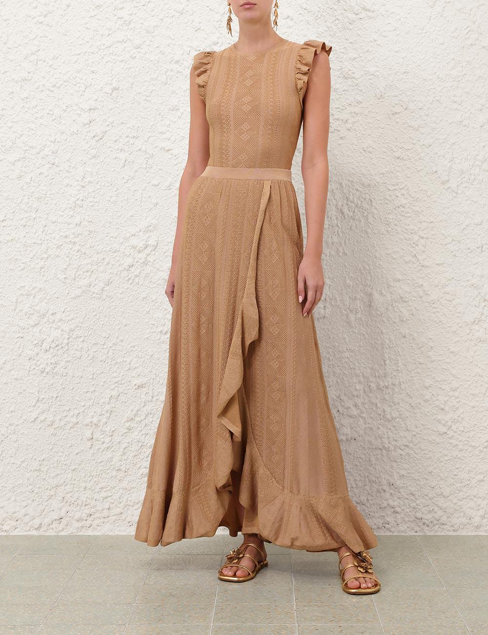 Aster Metallic Pointelle Skirt