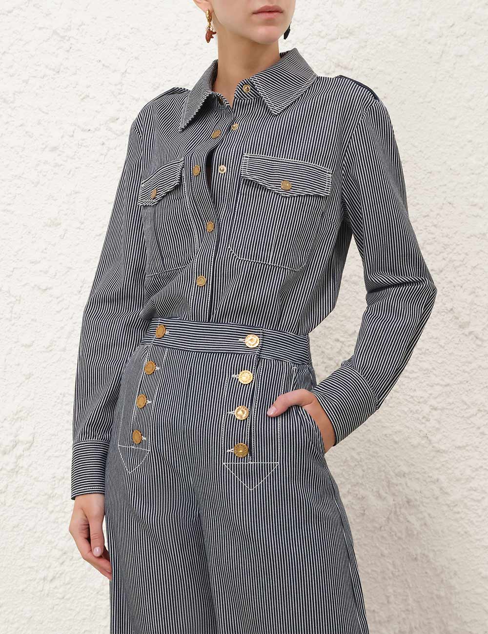 Patience Striped Denim Shirt