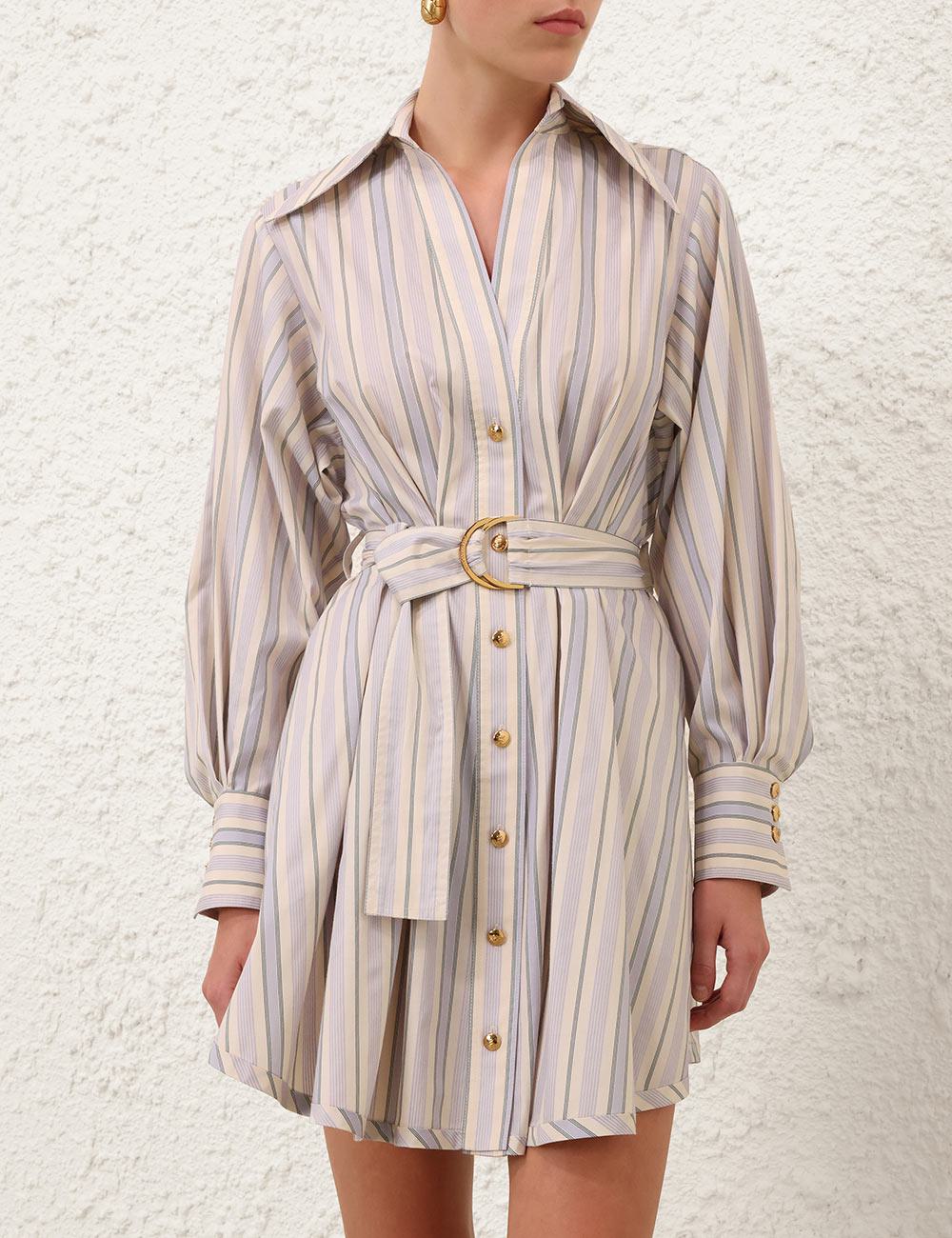 Stripe Tuck Mini Dress