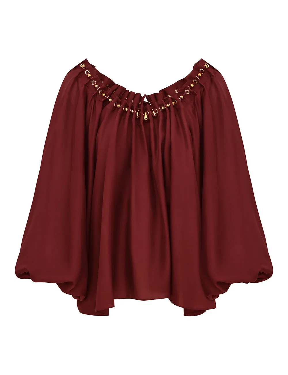 Aster Gathered Bead Blouse