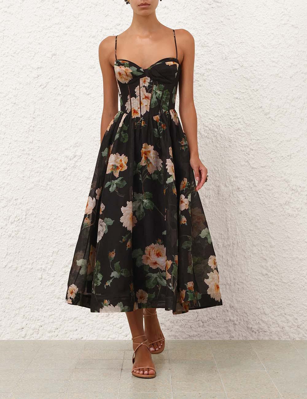 Luna Corset Midi Dress