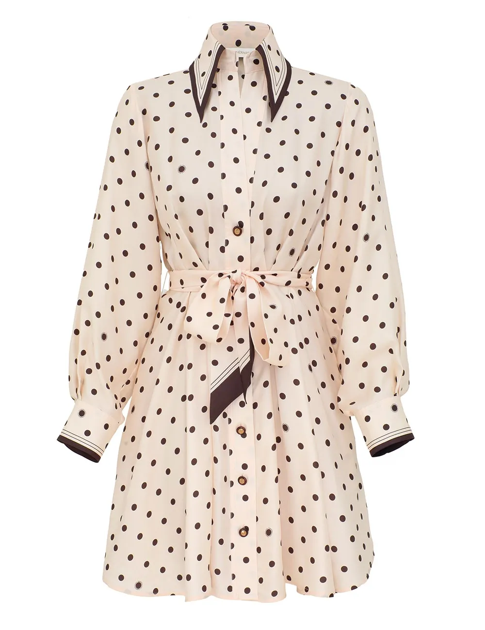 Dot Tuck Mini Dress