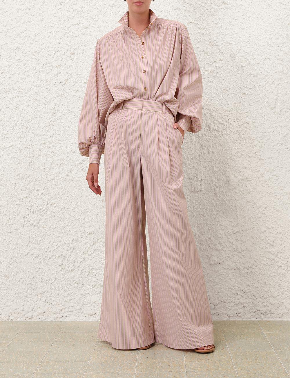 Stripe Wide Leg Pant
