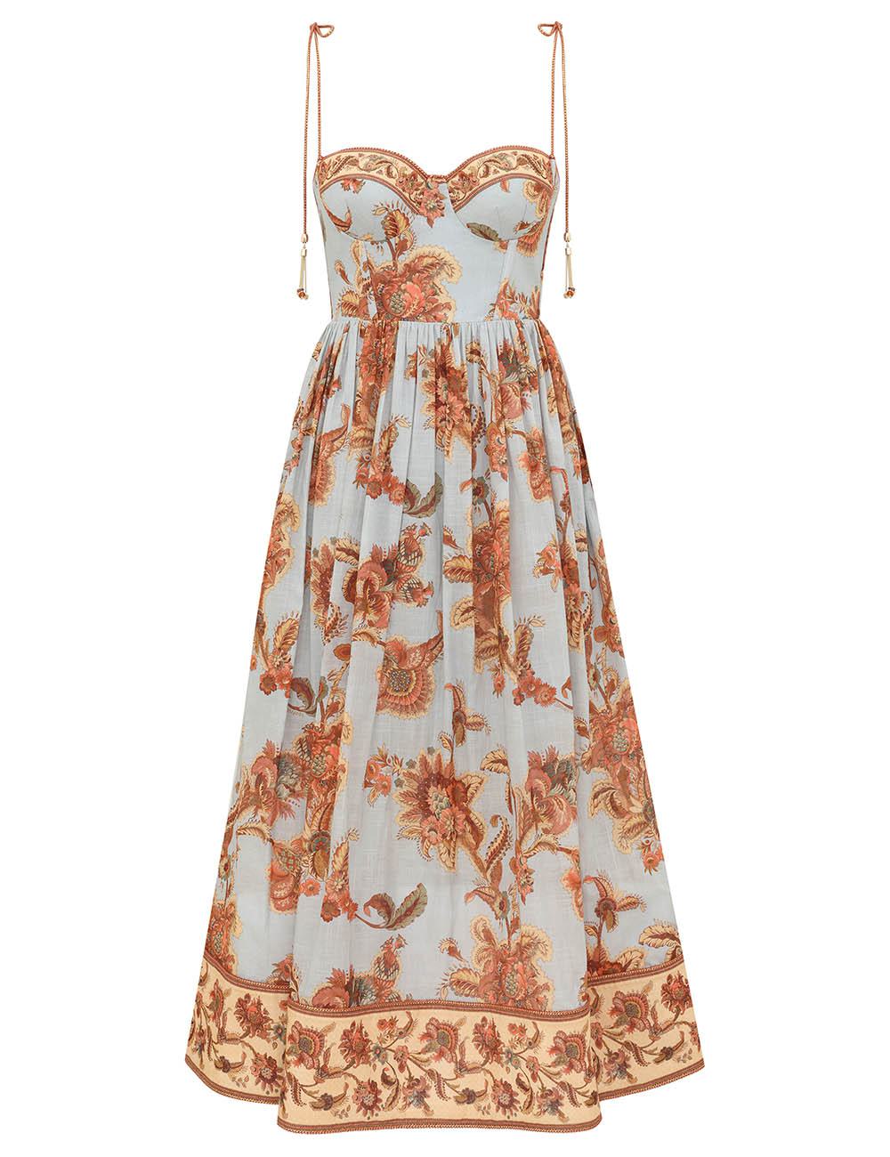 Aster Corset Midi Dress