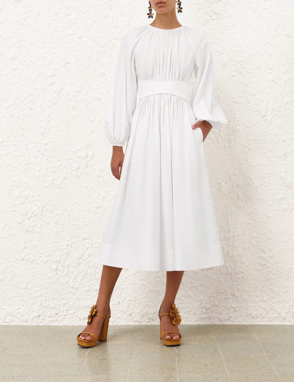Poplin Midi Dress