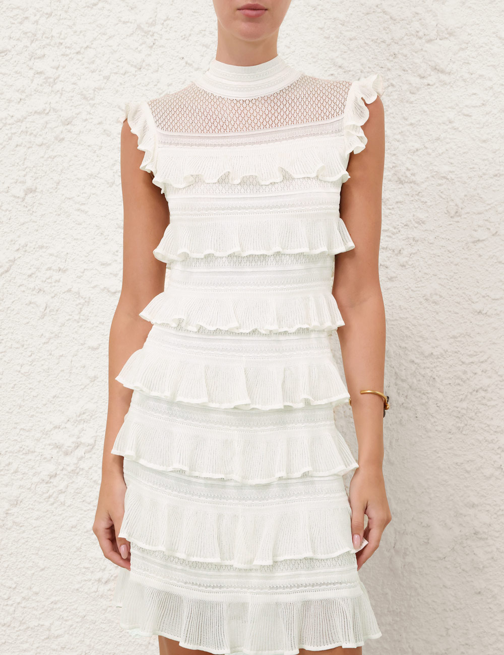 Luna Lace Frill Mini Dress
