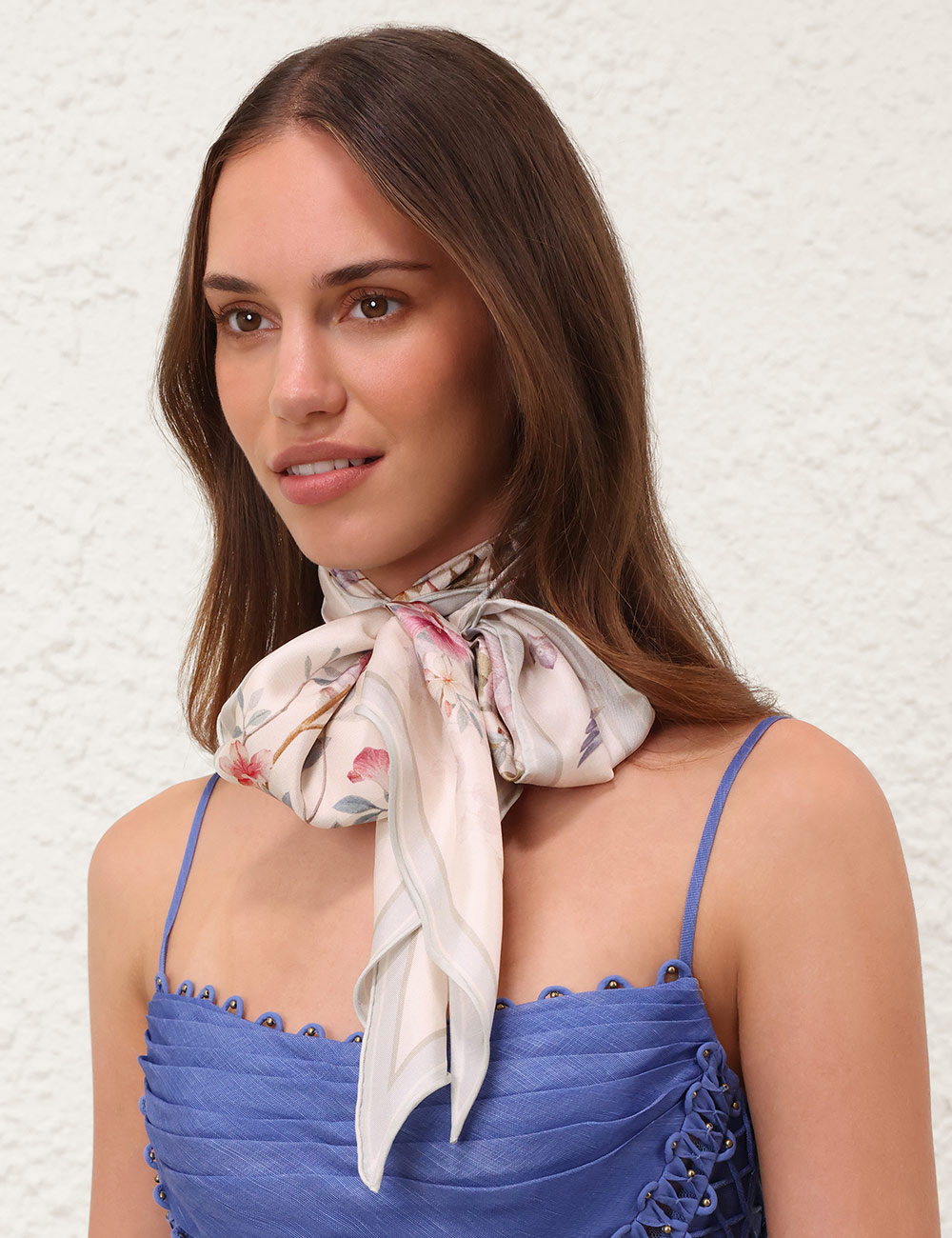 Printed Silk Neck Scarf