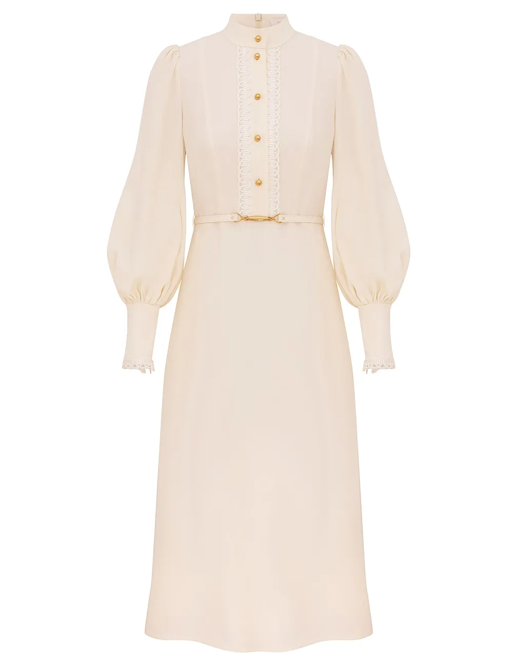Trim Utility Midi Dress