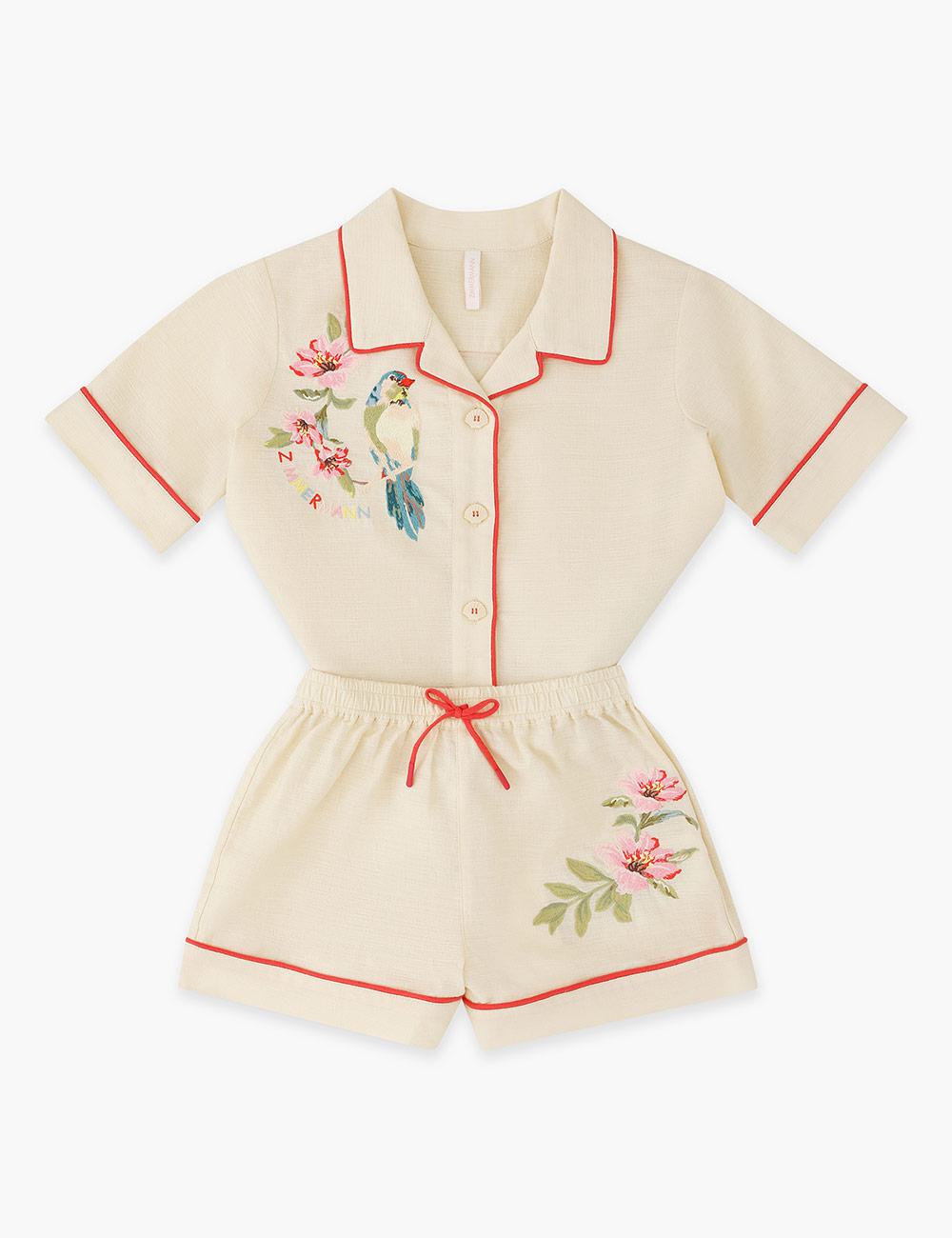 Aster Kids Embroidery Short