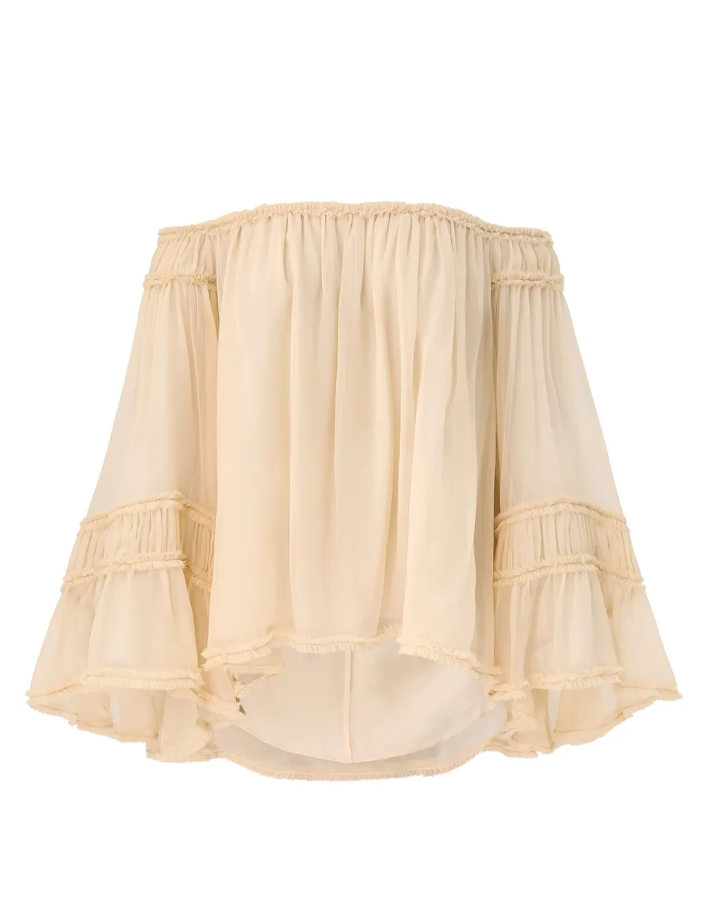 Rebellion Fray Flutter Blouse