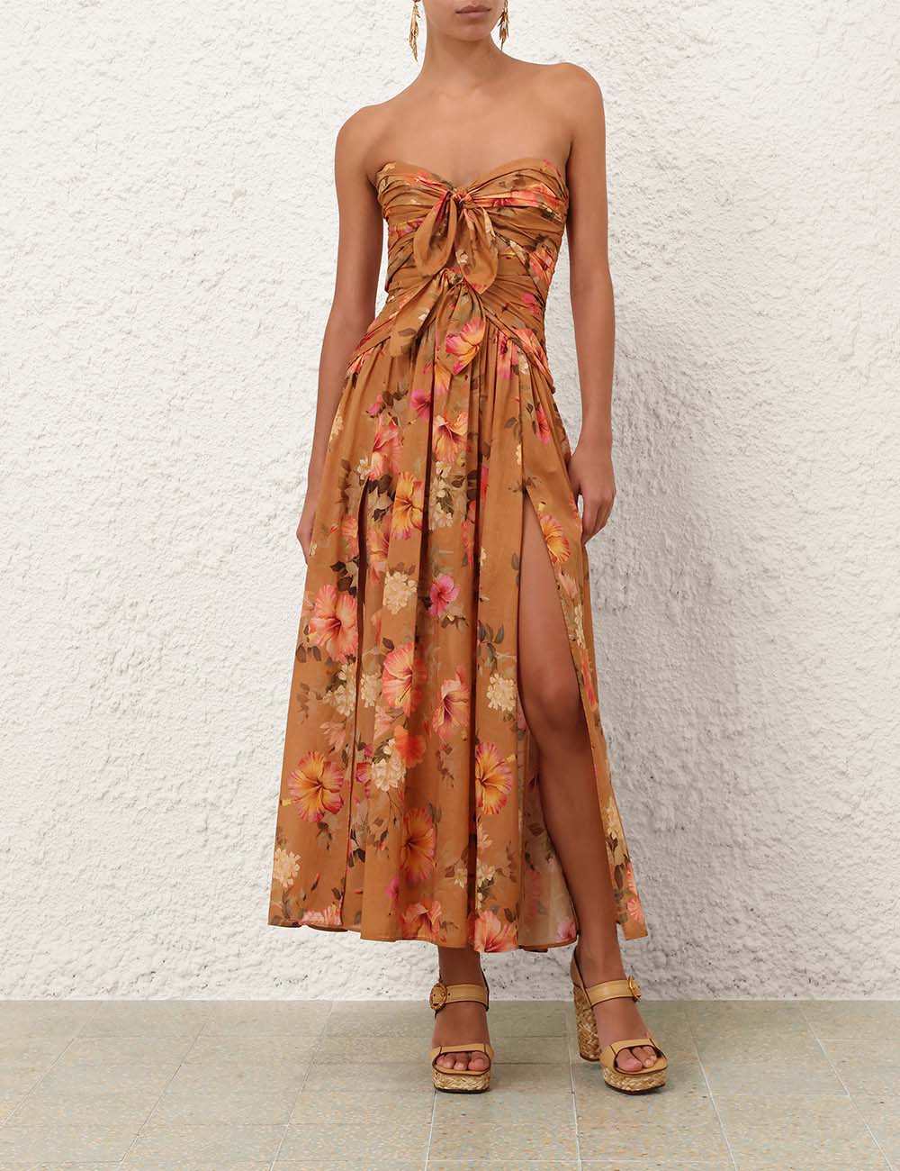 Mahon Tie Front Midi Dress