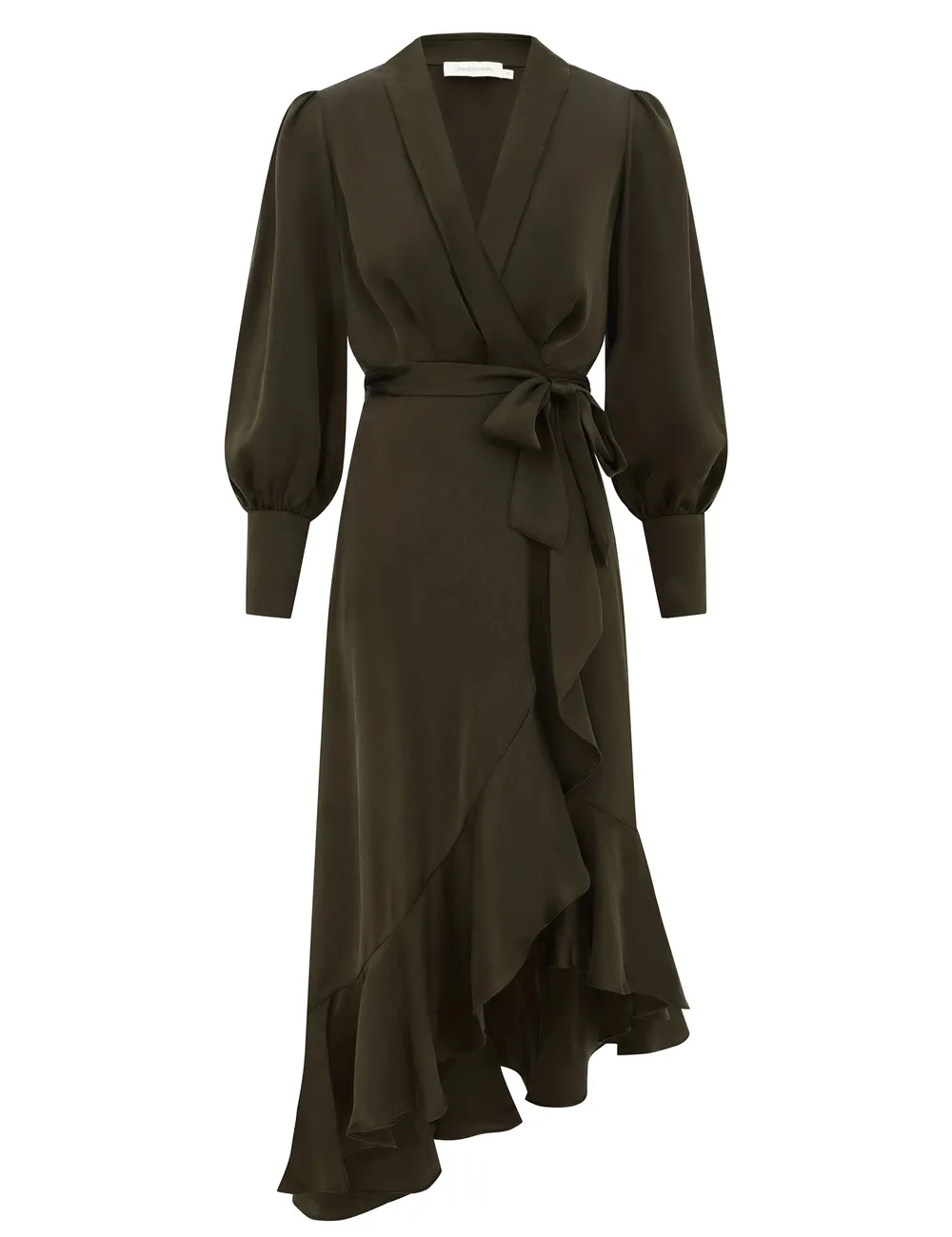 Silk Wrap Midi Dress