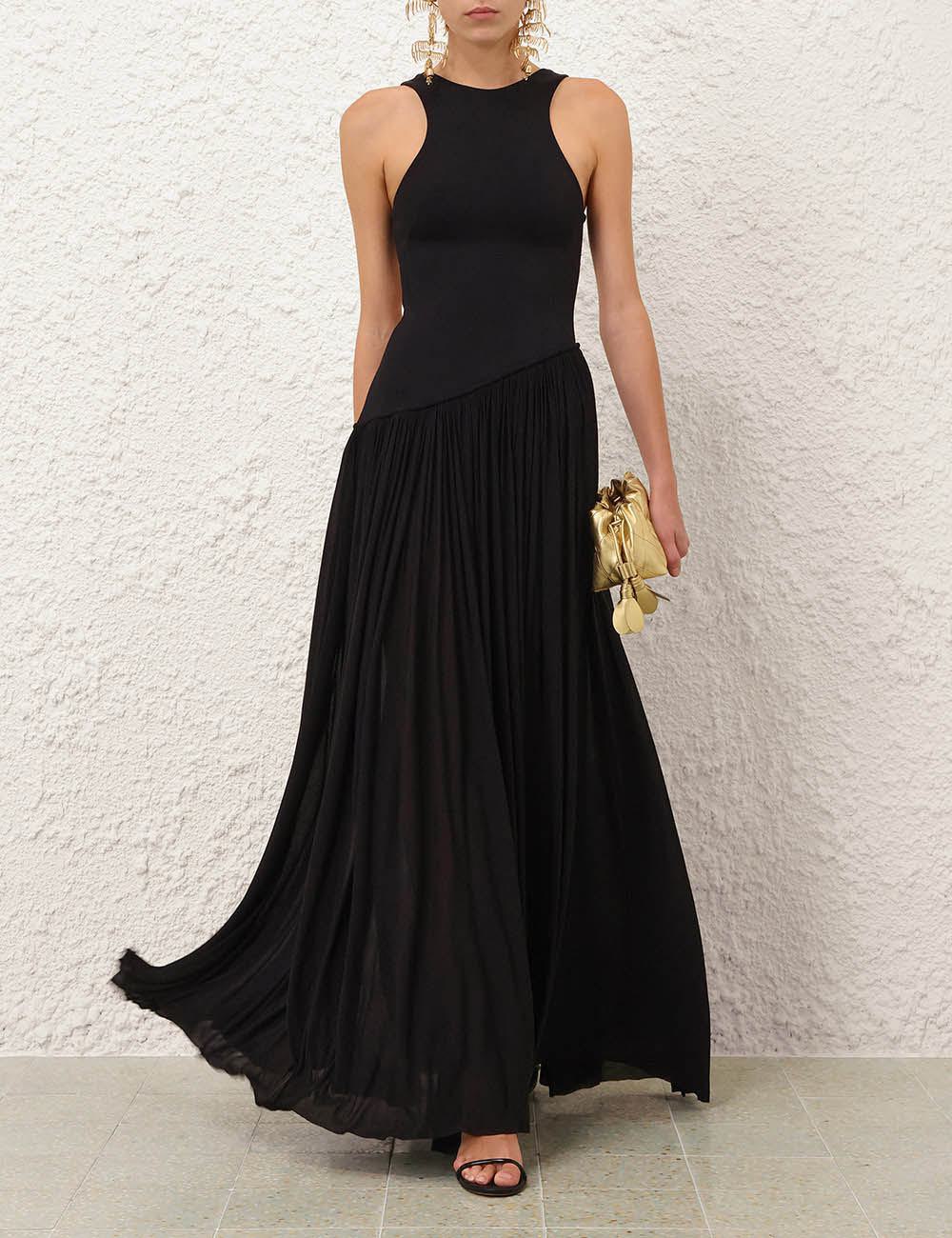 Luna Asymmetric Jersey Dress