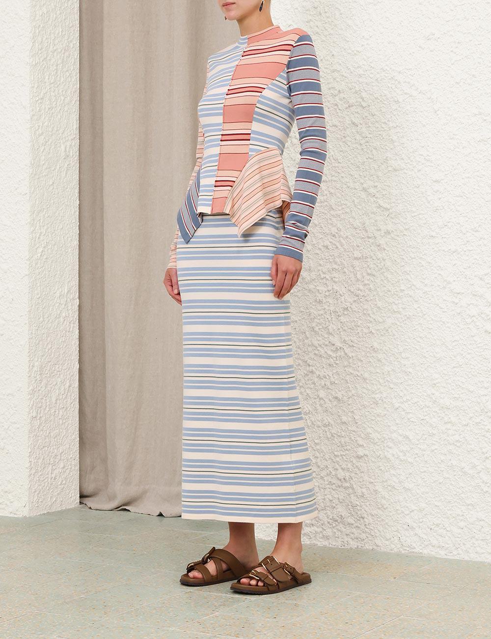 Rebellion Spliced Stripe Top