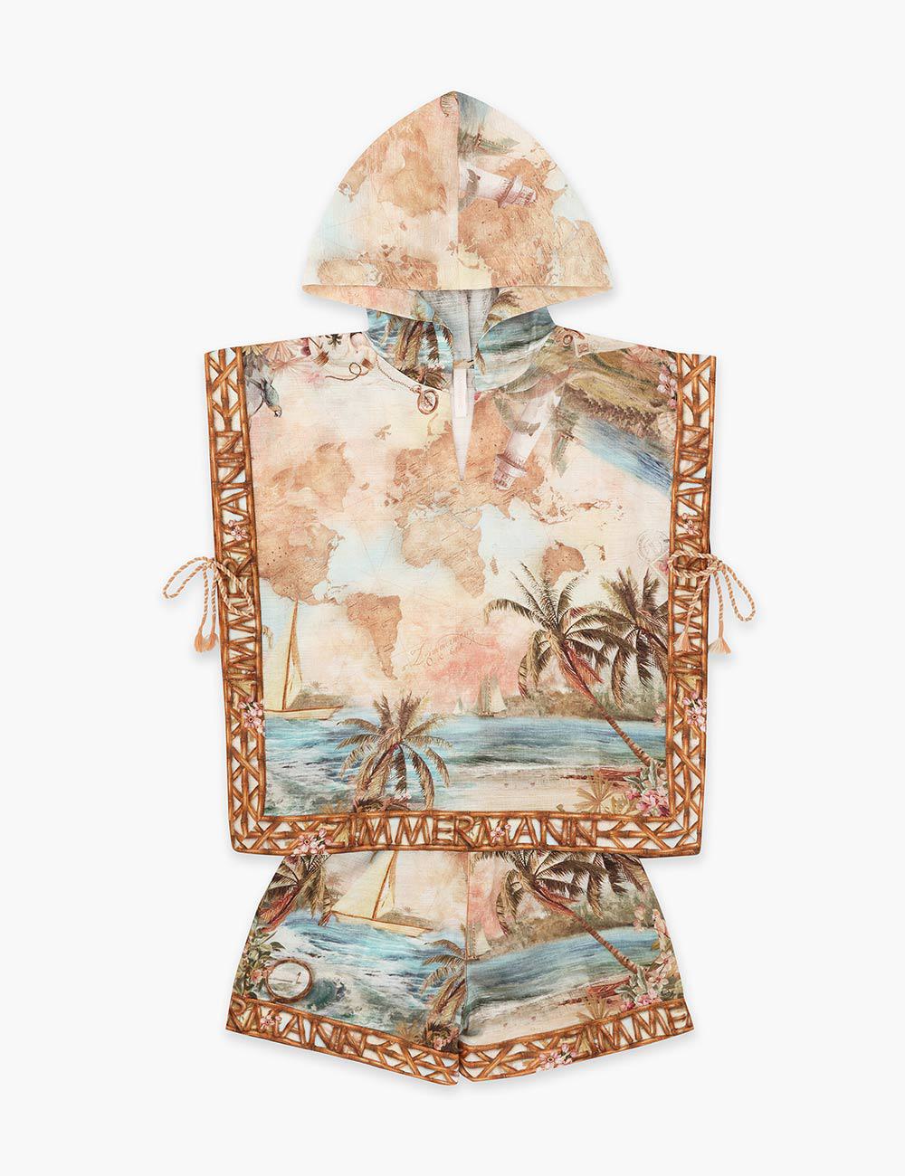 Mahon Kids Hooded Poncho