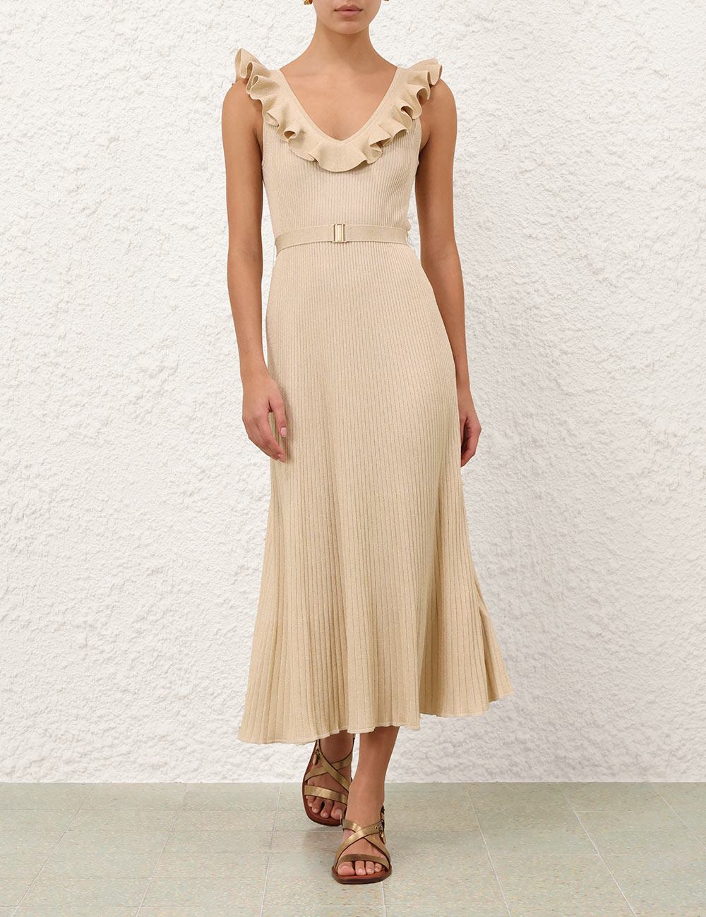Awaken Metallic Midi Dress