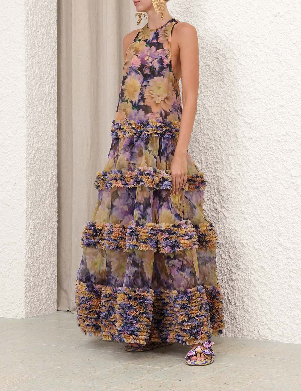 Luna Ruffle Maxi Dress