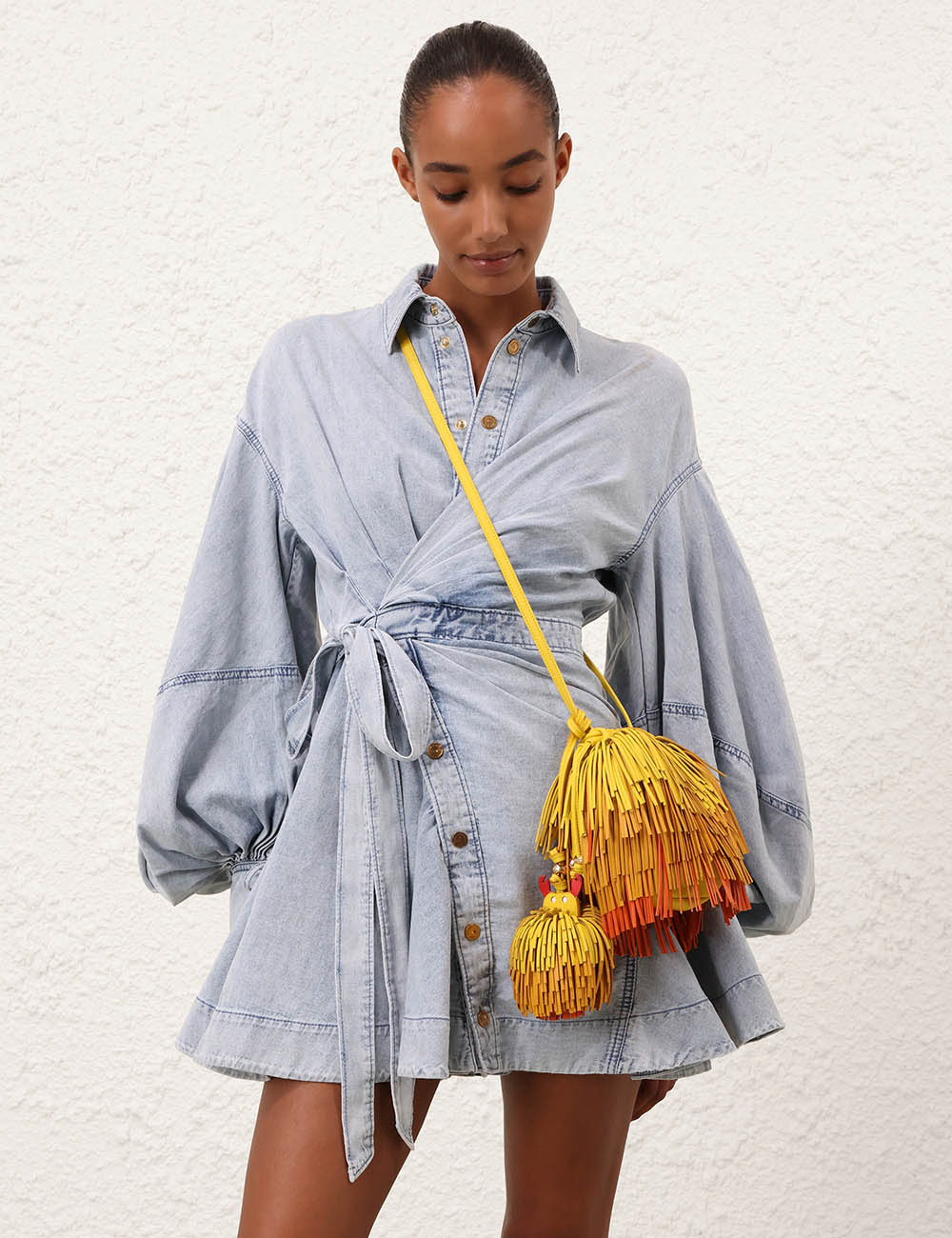 Crab Fringe Bag Charm