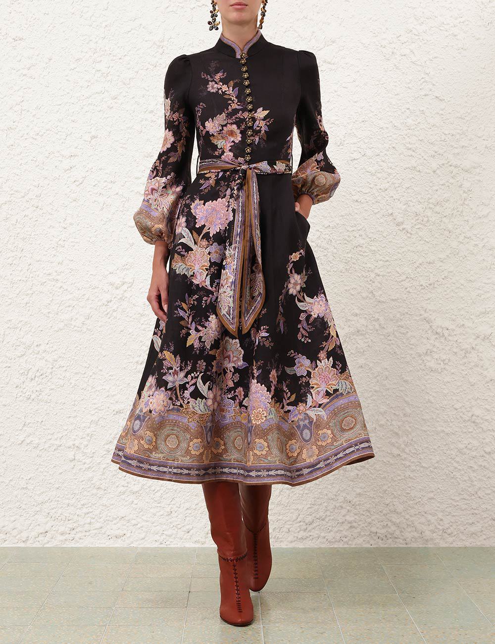 Luna Button Midi Dress