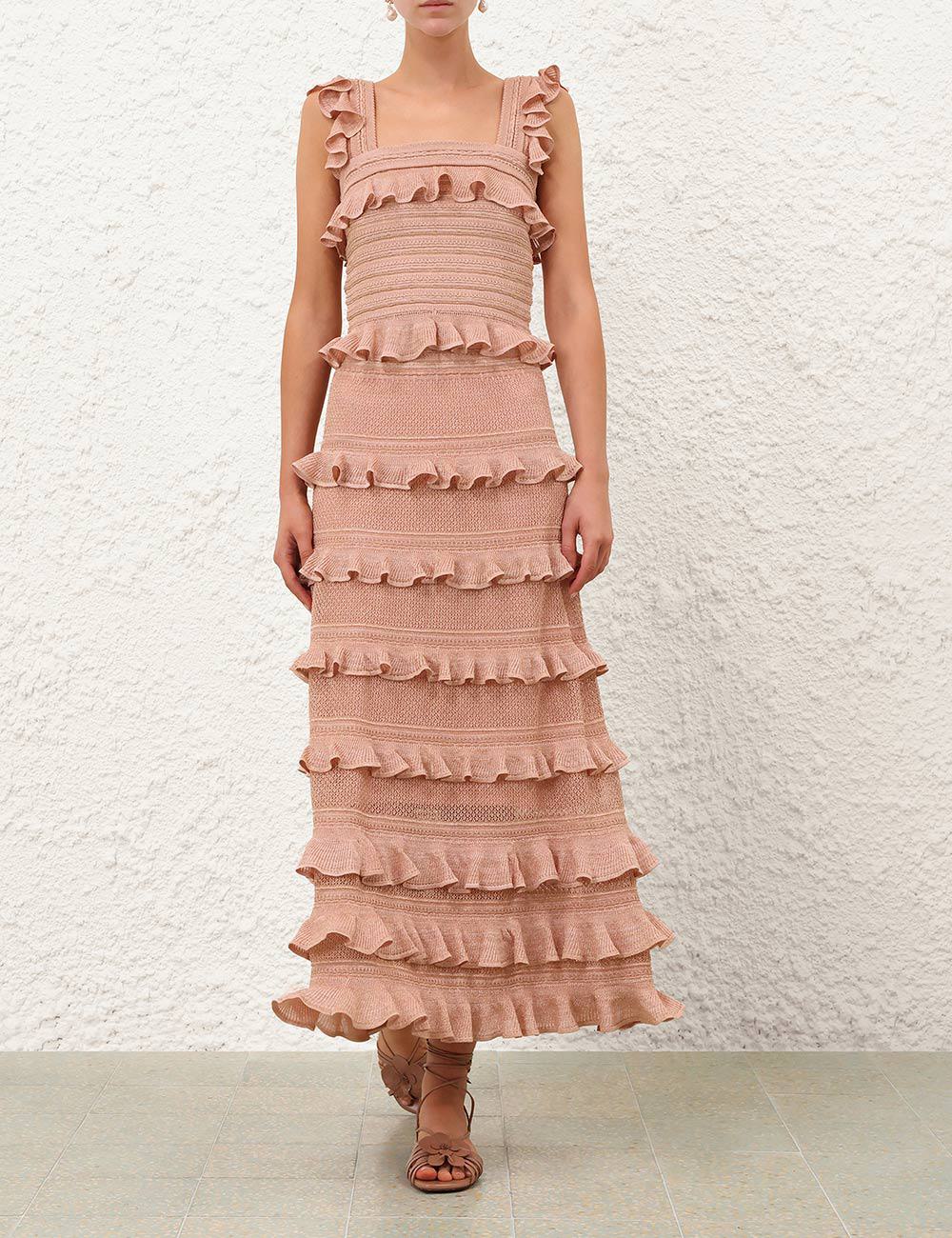 Rebellion Frill Midi Skirt