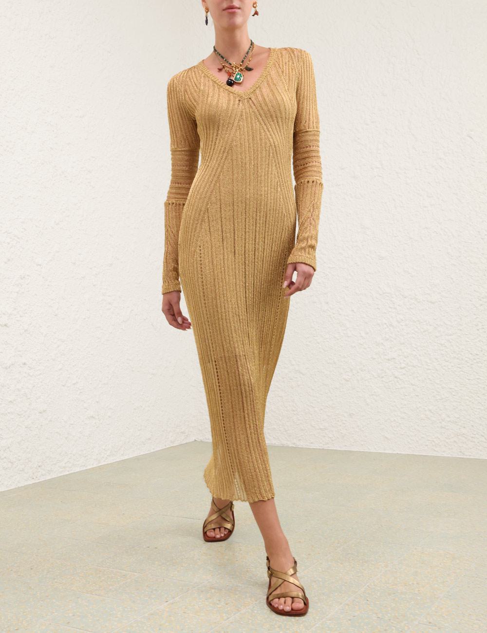 Rebellion Metallic Maxi Dress