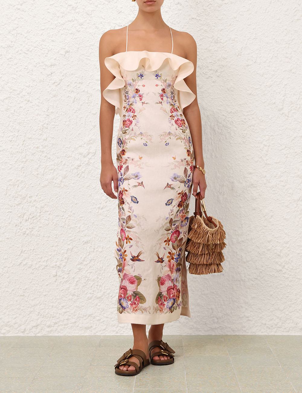 Patience Frill Midi Dress