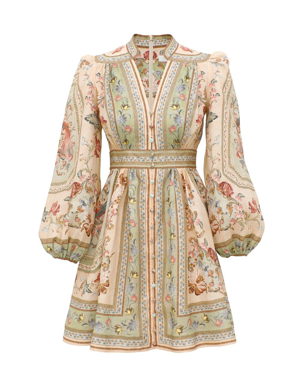 Roselight Plunge Mini Dress