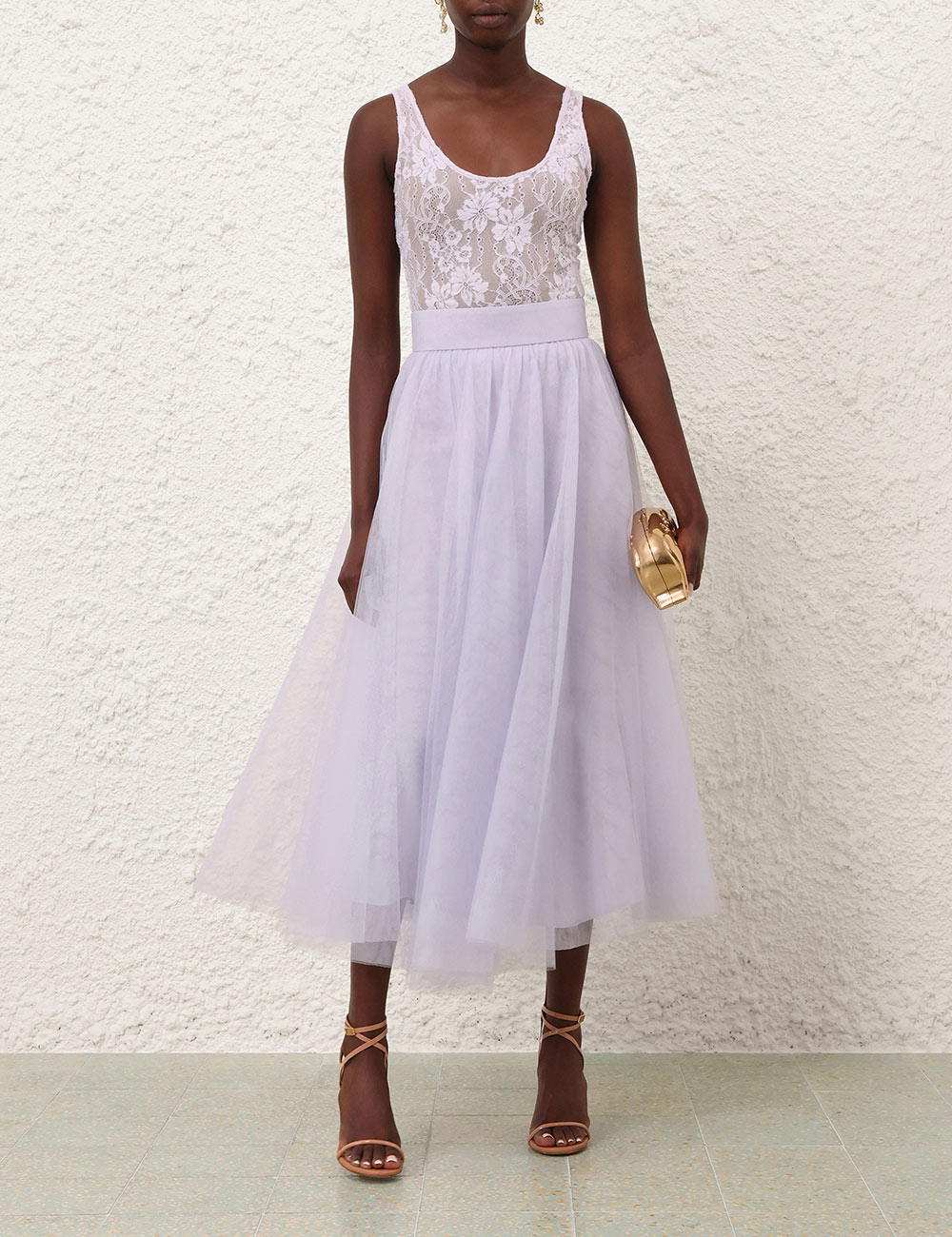 Tulle Midi Skirt