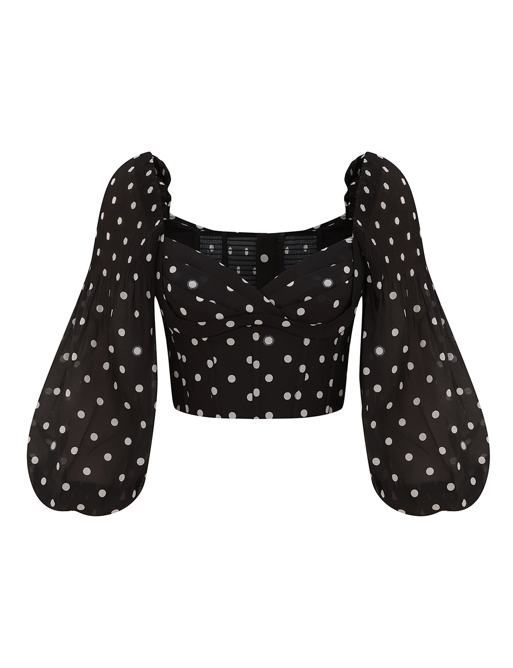 Pleated Draped Bodice