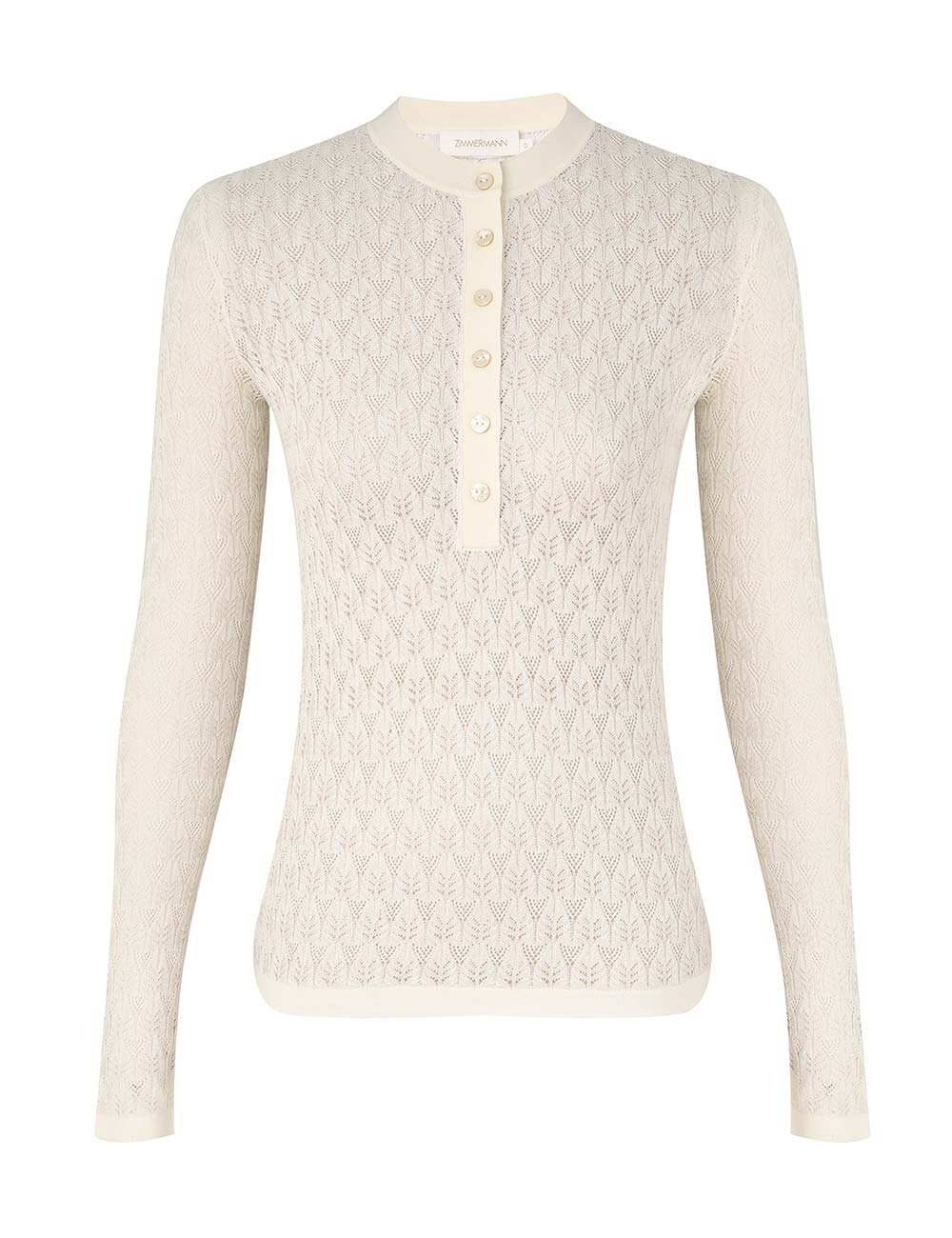 Lace Knit Buttoned Top