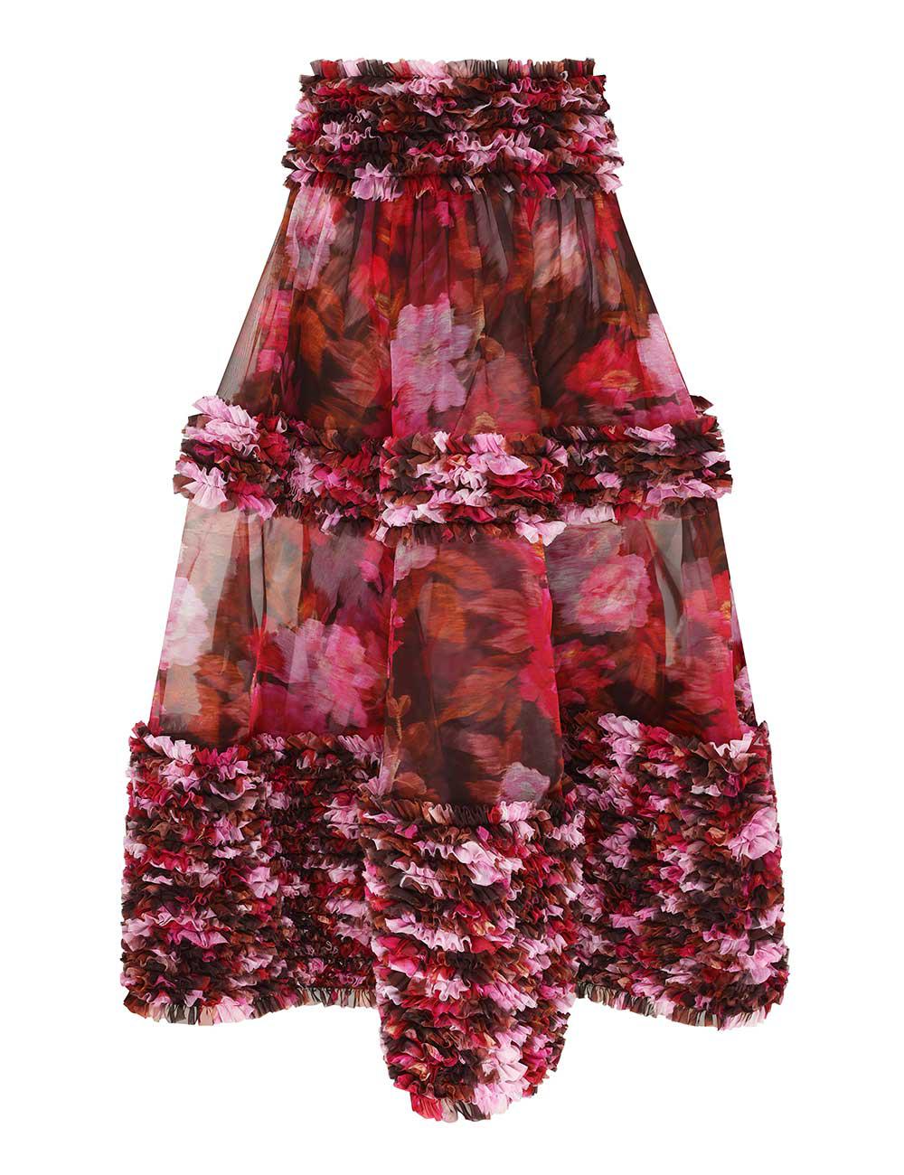 Luna Ruffle Midi Skirt