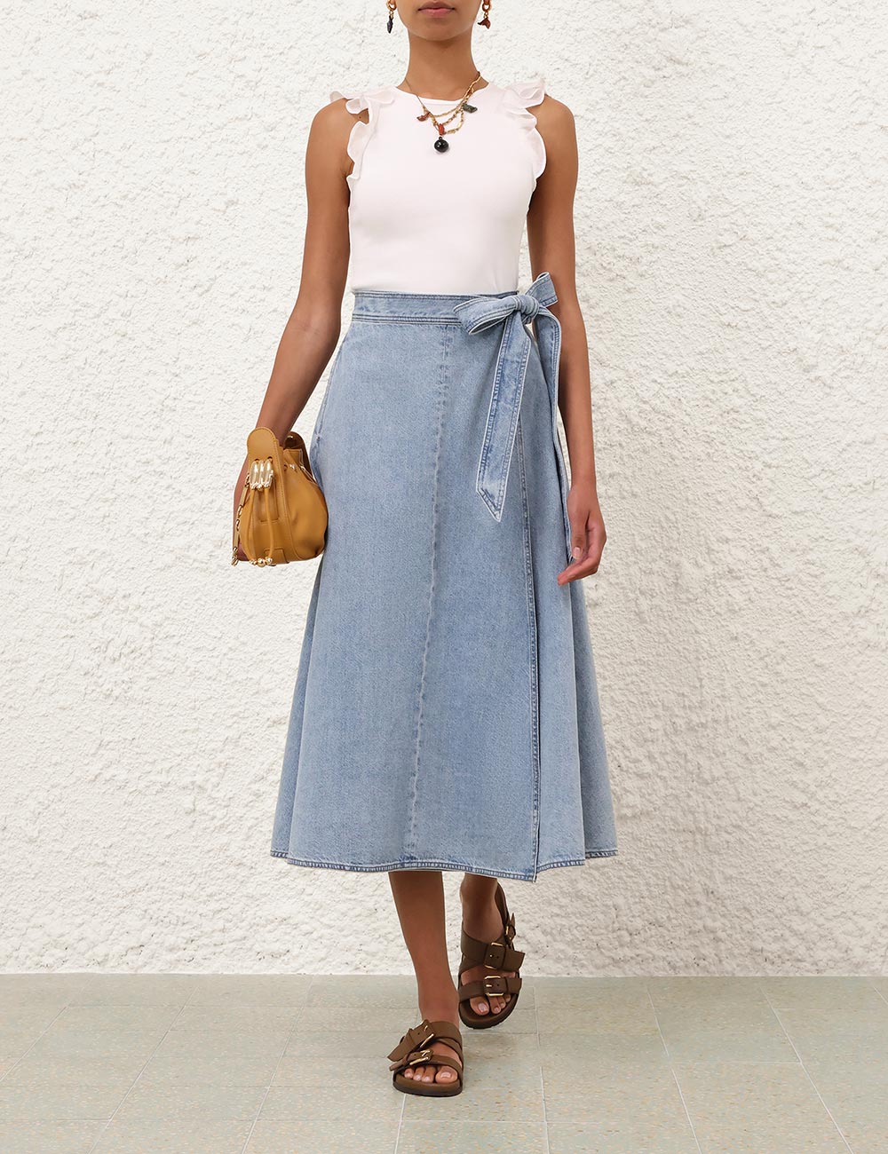 Wanderlust Denim Wrap Skirt