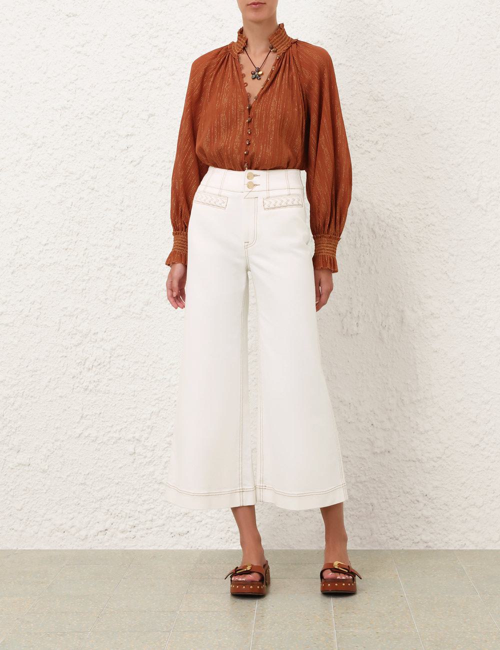 Roselight Cropped Flare Jean