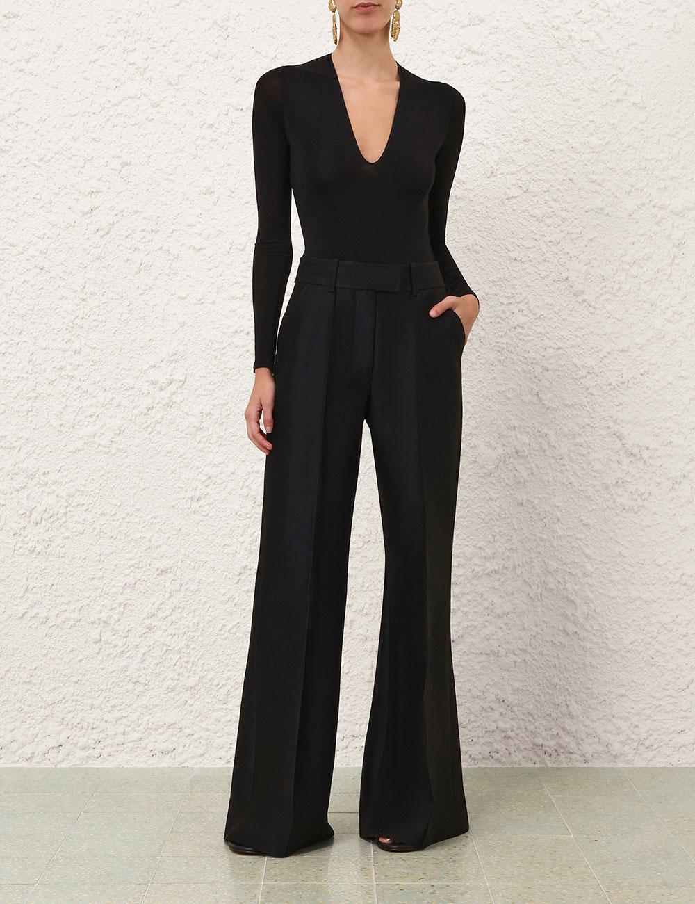 Luna Wool Silk Flare Pant