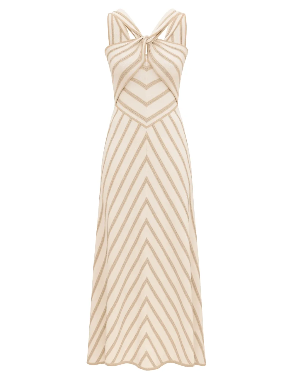 Luna Metallic Halter Dress