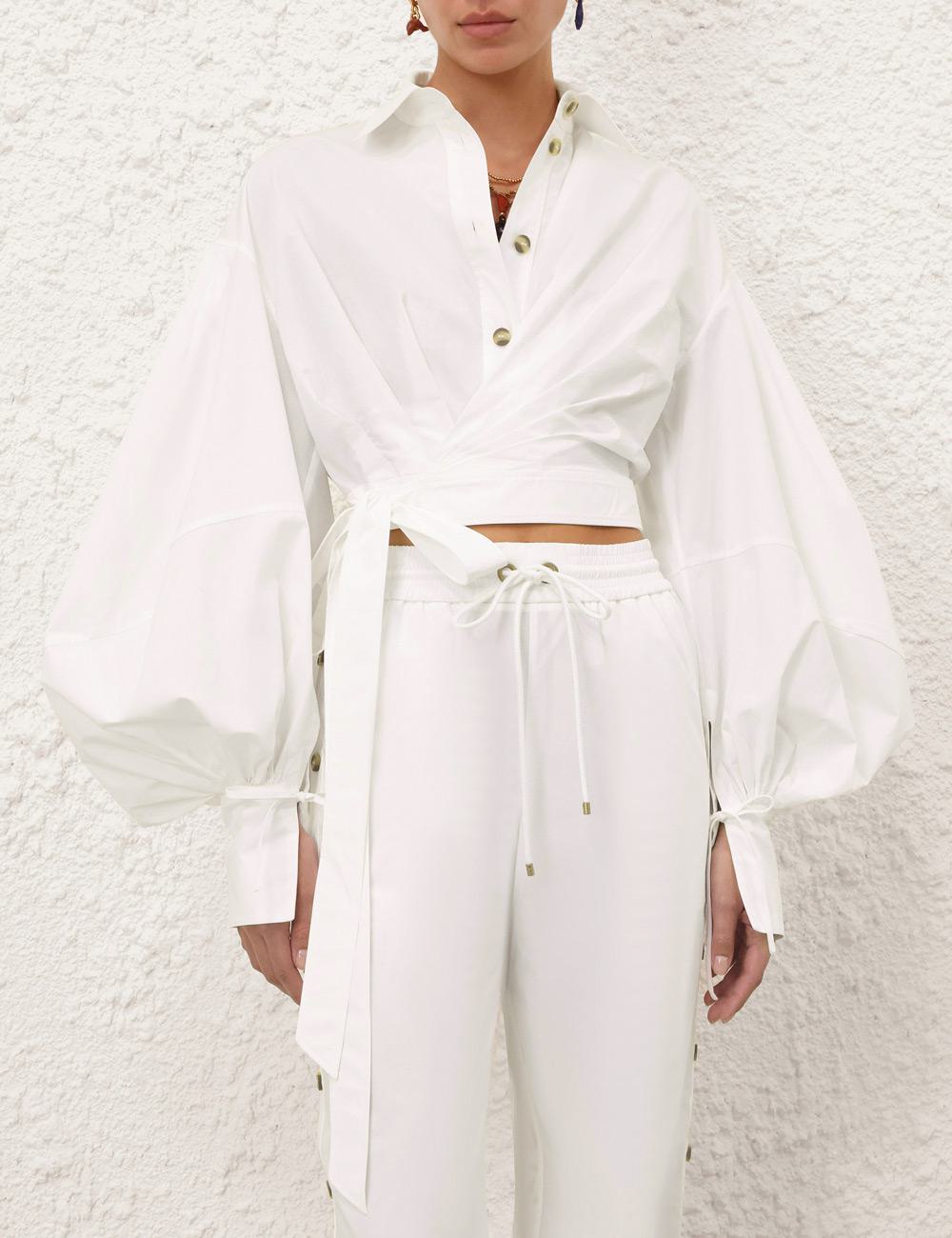 Rebellion Poplin Wrap Blouse