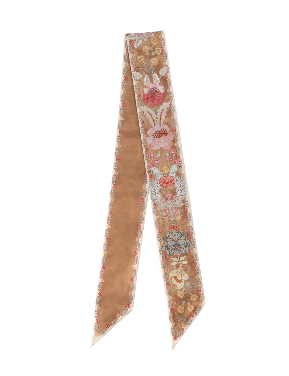Printed Silk Ribbon Scarf
