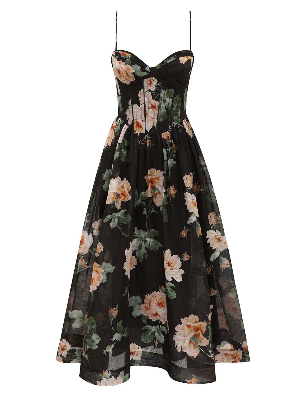 Luna Corset Midi Dress