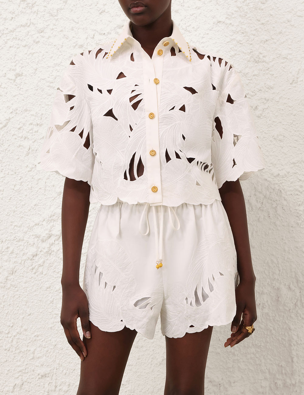 Mahon Embroidered Crop Shirt