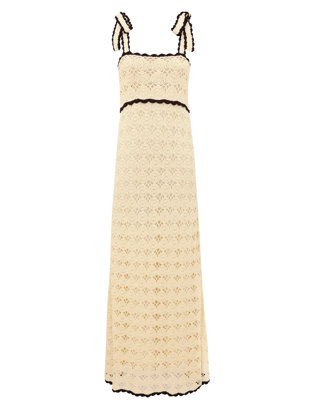 Aster Crochet Tie Midi Dress