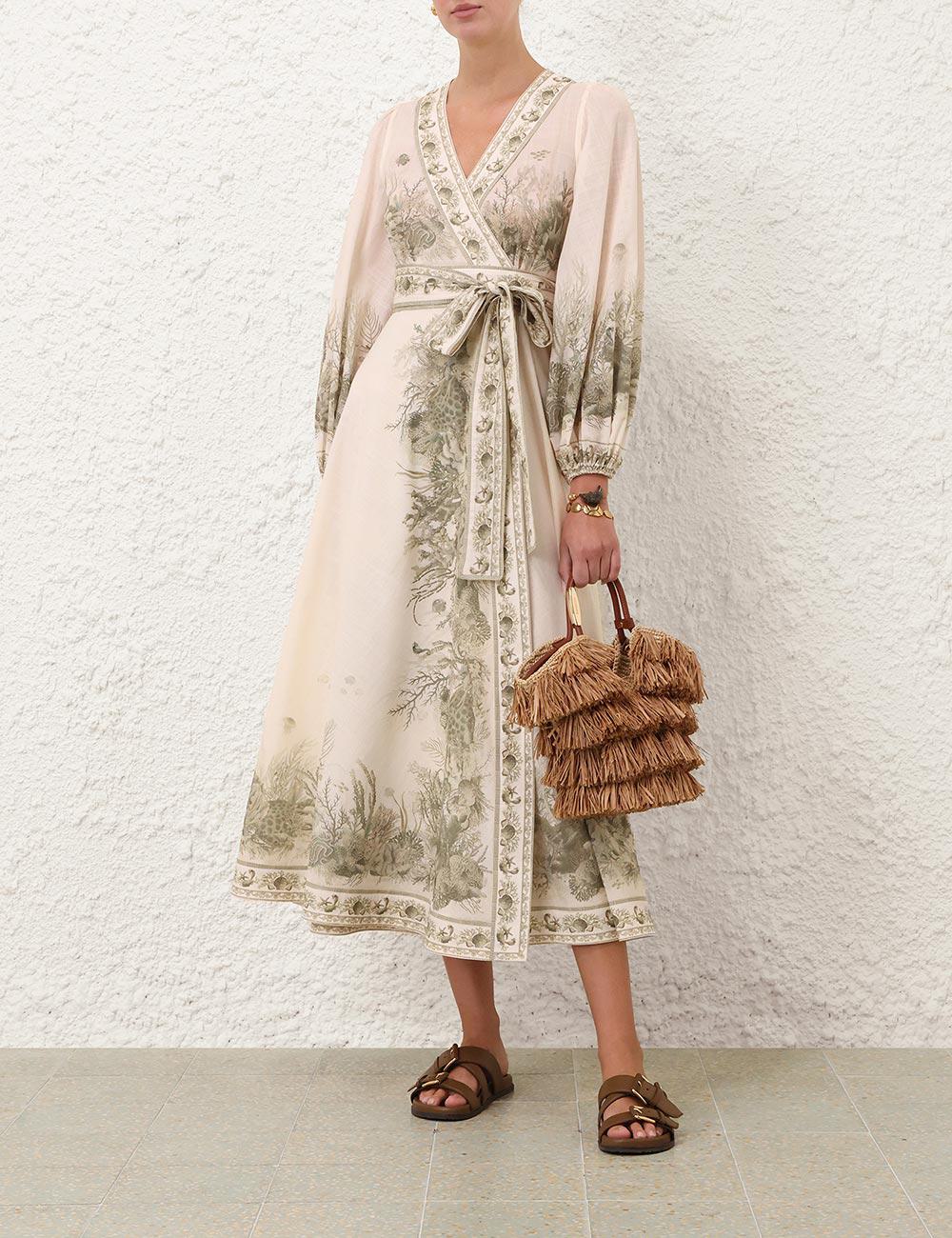 Wanderlust Wrap Midi Dress