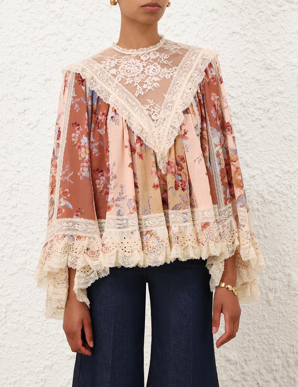 Awaken Lace Trim Blouse