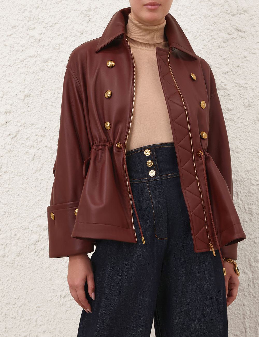Rebellion Leather Crop Trench