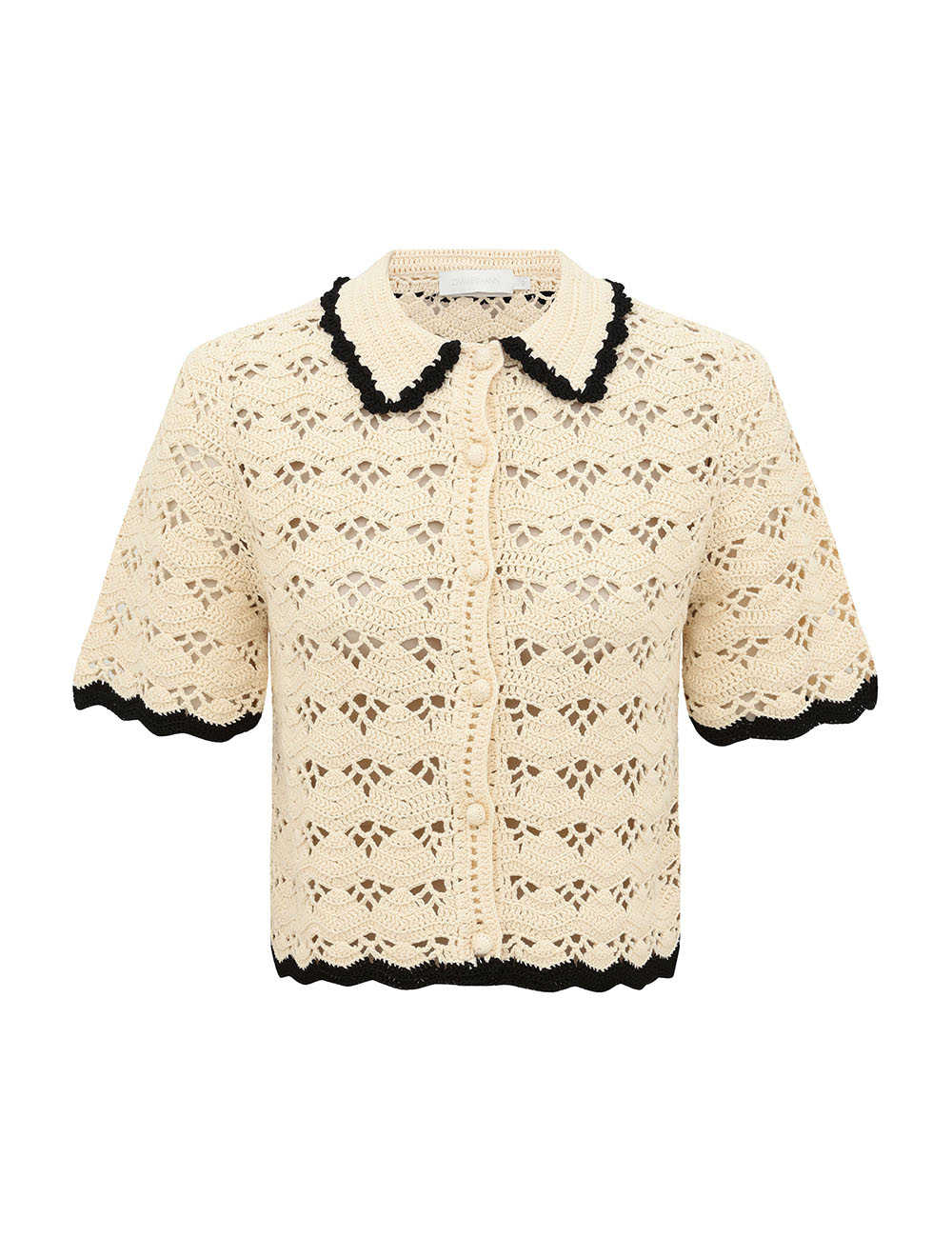 Aster Crochet Polo Top