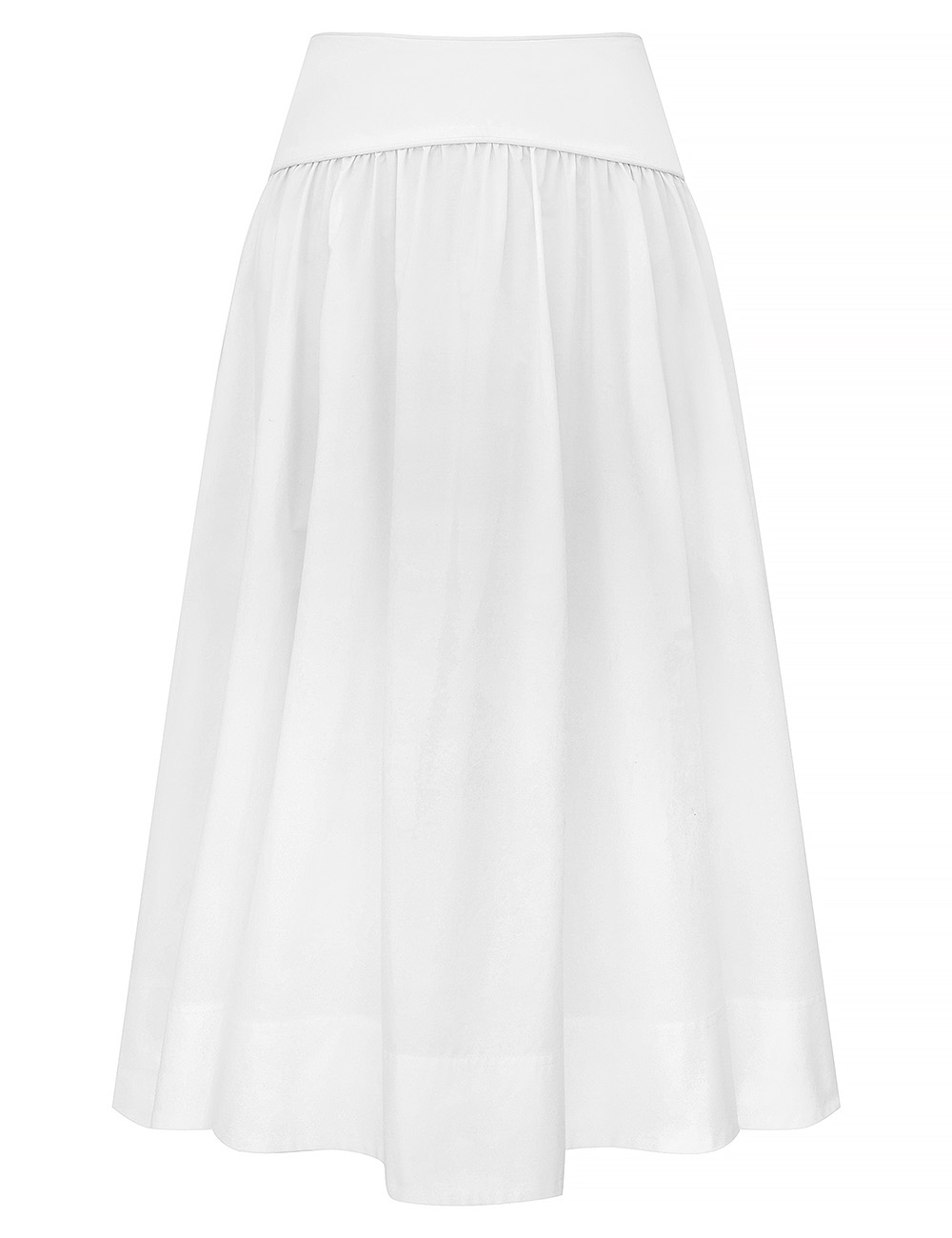 Poplin Midi Skirt