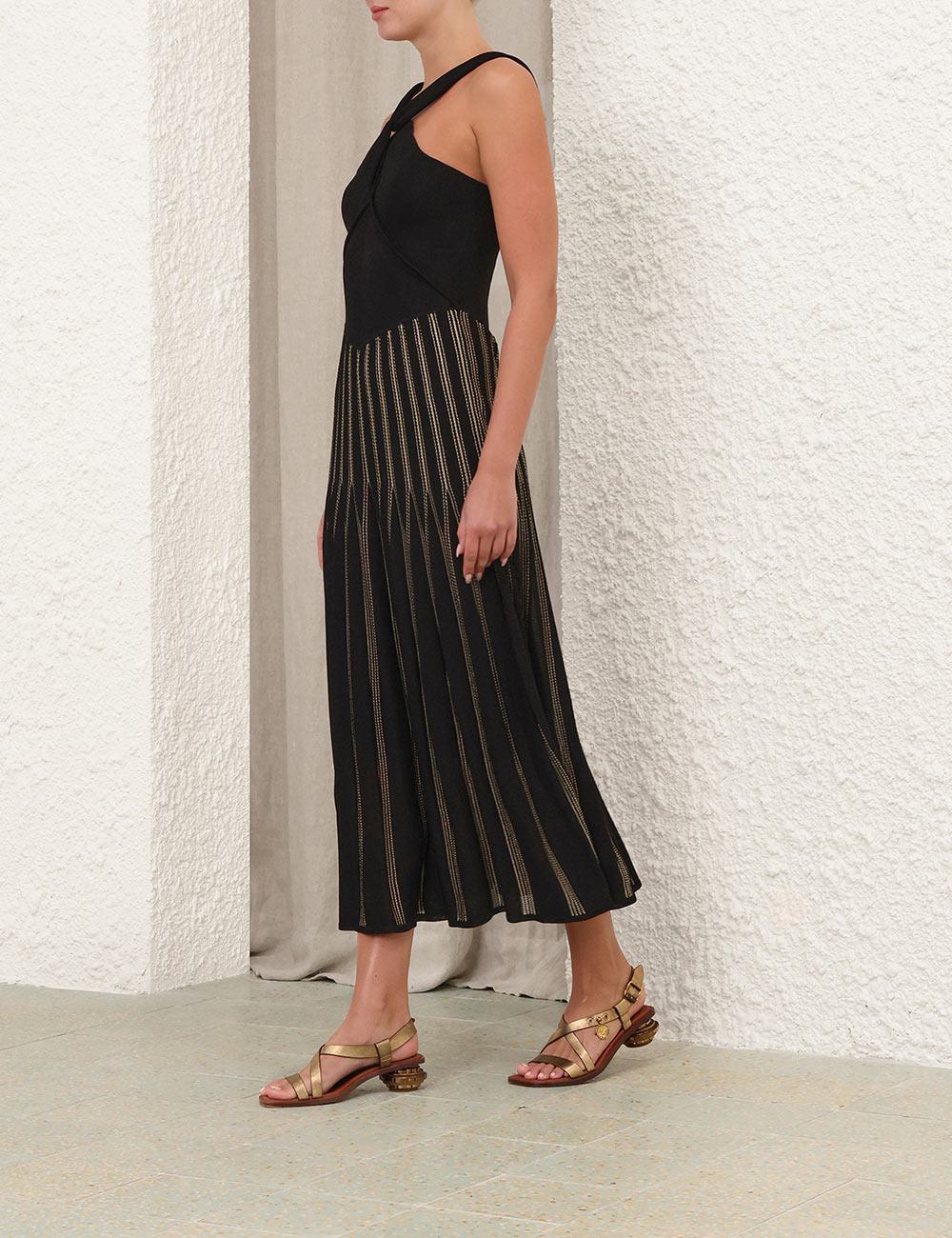 Rebellion Striped Halter Dress