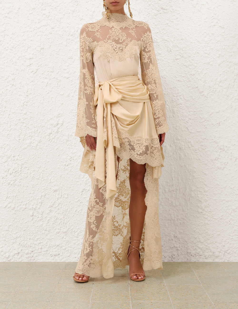 Luna Satin Drape Dress