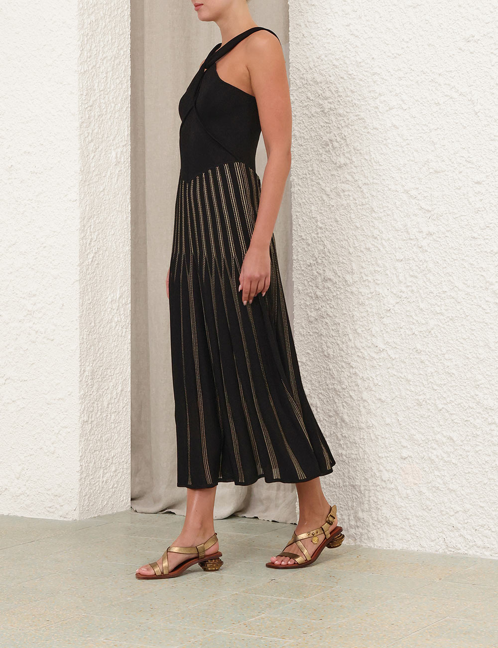 Rebellion Striped Halter Dress