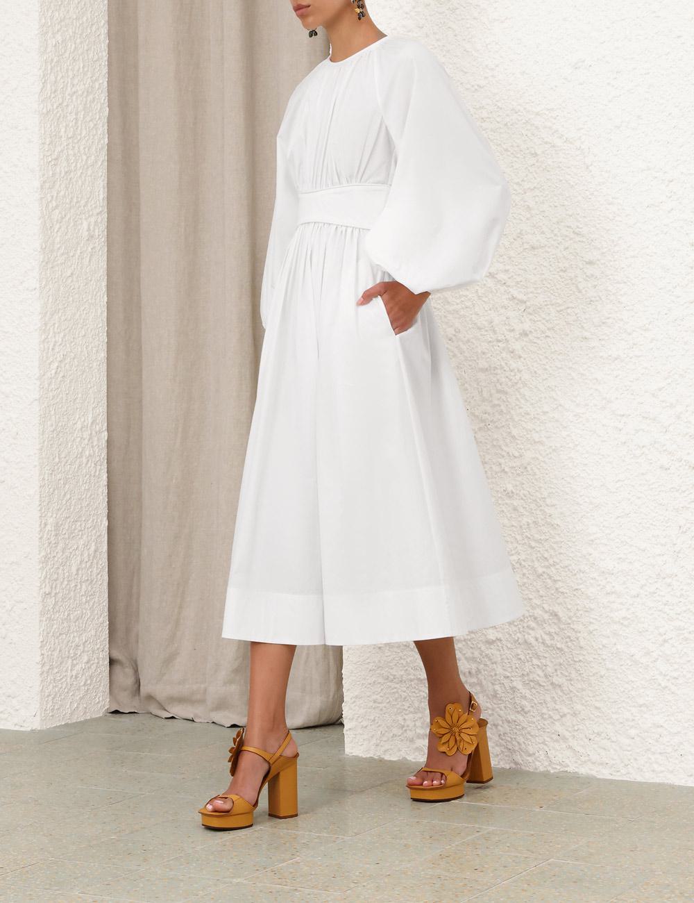Poplin Midi Dress
