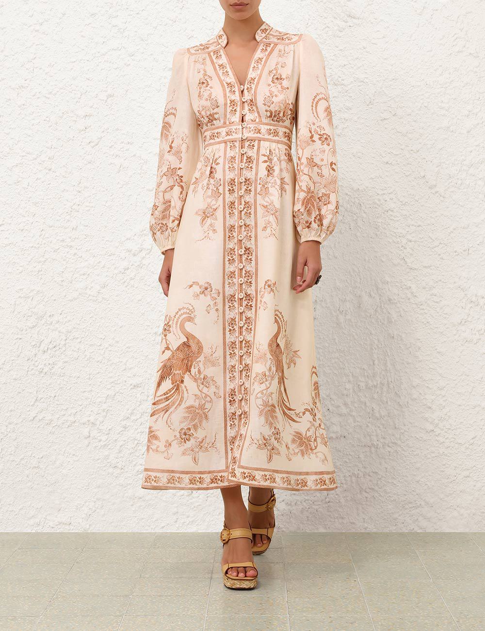 Indra Plunge Midi Dress